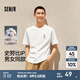 森馬（Semir）史努比系列短袖T恤男純棉半袖印花刺繡情侶裝秋季上衣寬松潮 本白10101 L