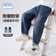 班尼路童裝男童褲子兒童牛仔褲春秋2025年新款中大童水洗耐磨潮酷長(cháng)褲 深藍 160