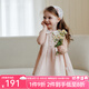 OAK FAMILY夏季新品2025女寶寶無袖連衣裙文藝娃娃領(lǐng)兒童公主裙 粉色 （不含頭飾） 100 cm