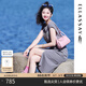 歌力思（ELLASSAY）【博主同款】夏季新款格雷系灰色休閑美式復(fù)古T恤連衣裙女 煙灰色 XS
