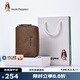 暇步士（Hush Puppies）卡包真皮零錢包男士證件夾風琴式拉鏈卡片包名片夾禮物送男友 卡其色HC-1811046W-2415