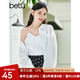 百圖betu女裝夏季新款吊帶衫絲質緞面美背交叉帶V領背心女2304T58 白色 L