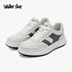 Walker Shop 時(shí)尚拼色男鞋休閑鞋2025新款日常百搭小白鞋軟底輕便運(yùn)動(dòng)板鞋男 白色 42