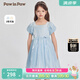 PawinPaw【公主裙】卡通小熊童裝25年春夏新款女童網(wǎng)紗節(jié)日禮服連衣裙 Blue藍(lán)色/50 130