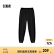 森馬（Semir）休閑褲男冬季加絨束腳針織褲純色百搭褲子 黑色90001 175/80A/L