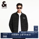 杰克·瓊斯（JACK&JONES）百搭簡(jiǎn)約字母刺繡時(shí)尚通勤潮流翻領(lǐng)襯衫上衣外套男裝2251O3025 E41黑色 常規 XL