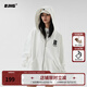 BJHG不計(jì)后果秋美式連帽運(yùn)動(dòng)衛(wèi)衣外套女潮牌高級(jí)感OVERSIZE情侶裝上衣 鈦白色 S