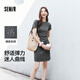 森馬（Semir）連衣裙女圓領(lǐng)收腰彈力針織裙2025夏刺繡休閑短裙辣妹109325114001