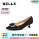 百麗（Belle）舒適優(yōu)雅單鞋女2025春新商場(chǎng)款真皮氣質(zhì)高跟鞋D3N1DAQ5 黑色 38 (240mm)