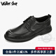 Walker Shop大碼休閑皮鞋男【優(yōu)選牛皮】軟底圓頭系帶男士商務(wù)鞋子男輕奢男鞋 黑色 42