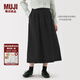 無印良品（MUJI）女式 漢麻棉輕便長(zhǎng)裙 長(zhǎng)半身裙女裙子 25年夏季女裝 BE1VBC5S 黑色 M （160/66A）