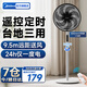 美的（Midea）電風(fēng)扇 家用落地扇輕音7葉智能遙控扇立式轉(zhuǎn)頁(yè)扇客廳臥室搖頭節(jié)能空氣循環(huán)通風(fēng)大風(fēng)量宿舍 SAH35BJD【7葉黑白色遙控款】