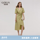 歌莉婭連衣裙女2025新款夏季穿搭獨特漂亮法式茶歇裙子1E5R4K5P0 09G抹茶綠 L
