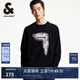 杰克·瓊斯（JACK&JONES）男裝DALI聯(lián)名款羅紋圓領(lǐng)潮流百搭直筒毛衣針織衫男款225124007 E40黑色 常規(guī) M