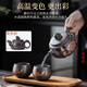 豪峰原礦紫砂壺變色茶壺金玉滿(mǎn)堂四方壺功夫茶具一壺兩杯教師節禮物