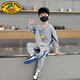 G.DUCKKIDS奧特曼衣服男童套裝春秋2025新款兒童衛(wèi)衣運動休閑兩件套寶寶童裝 灰色 100 cm
