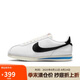 耐克（NIKE）女子休閑鞋 CORTEZ 運動鞋 DN1791-100白黑藍 38.5