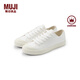 無印良品（MUJI）男女通用不易疲勞不易沾水運(yùn)動(dòng)鞋無性別男款女款小白鞋帆布鞋鞋子 米白色 38 /240mm（尺碼偏大拍小一碼）
