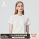 HAZZYS哈吉斯女裝 2025夏季新款女士多色圓領(lǐng)休閑短袖T恤女ASTSE0CBE51 米黃色OW M (160/84A 38)
