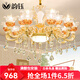 韻鈺歐式吊燈客廳燈奢華水晶燈現(xiàn)代簡(jiǎn)歐網(wǎng)紅餐廳臥室燈具套餐三室兩廳 花開富貴18頭-配全光譜三色光源