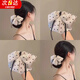 須橘黑白時(shí)尚波點(diǎn)蝴蝶結(jié)飄帶發(fā)飾女小眾設(shè)計(jì)高級(jí)感頭飾新款后腦勺抓夾 黑色波點(diǎn)蝴蝶結(jié)飄帶抓夾