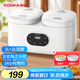 康佳（KONKA）雙膽電飯煲 家用智能預約 4L大容量3-4人煮飯煮粥鍋輔食鍋小電飯鍋壓力 KDFB-4020E-W