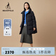 beanpole濱波冬季女士商務(wù)休閑寬松立領(lǐng)長款鵝絨羽絨服外套 黑色 M 165/88A
