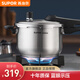 蘇泊爾（SUPOR）八重防爆高壓鍋燃?xì)怆姶艩t兩用 304不銹鋼壓力鍋大容量 藍(lán)眼系列 YW22S1 直徑 22cm