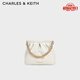 CHARLES&KEITH鏈條單肩腋下托特包流浪包包女包女友生日禮物CK2-20671559 White白色 M