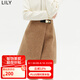 LILY【商場(chǎng)同款】冬新款女裝高腰A字短裙半身裙 725可可棕 L