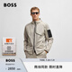 BOSS男士2025年夏季新款層壓網(wǎng)眼運(yùn)動(dòng)連帽夾克 284-沙礫色 L