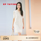 EP雅瑩女裝 通勤優(yōu)雅蕾絲polo領(lǐng)短袖短款白色連衣裙 春夏商場(chǎng)同款4312A 白色 S
