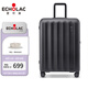 愛(ài)可樂(lè)（Echolac）萬(wàn)向輪行李箱旅行箱密碼箱防刮旅游擴(kuò)容箱托運(yùn)箱 PC232 黑色24吋