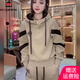 AEMAPE衛(wèi)衣套裝女2025春秋新款時(shí)尚洋氣寬松休閑衛(wèi)衣女運(yùn)動(dòng)褲 MX-11-7010卡其色【薄款不加絨】 XL 【建議120-130斤】