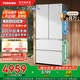 東芝（TOSHIBA）新品546法式四開門雙開門零嵌入式一級(jí)能效大容量制冷雙系統(tǒng)多循環(huán)低能耗節(jié)能無(wú)霜家用電冰箱 GR-RF546WI-PM171織瑾白