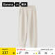 蕉內(nèi)（Bananain）非常褲503Regular女士衛(wèi)褲運(yùn)動(dòng)加絨24秋冬新款高腰顯瘦錐形長(zhǎng)褲子 牙白 S