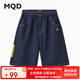 馬騎頓（MQD）男大童夏季新品學(xué)院風(fēng)休閑百搭撞色牛仔五分褲
