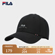 FILA【大滿貫帽】斐樂棒球帽防曬硬頂休閑運動帽遮陽帽鴨舌帽 正黑色-BK XS