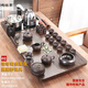 鴻運享新款輕奢高端茶盤(pán)套裝全自動(dòng)茶盤(pán)一整套2025新款家用高檔燒水壺 02魚(yú)戲蓮花(不銹鋼)+黑紫砂(茶葉