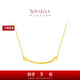 周大福SOINLOVE極簡系列微笑項(xiàng)鏈折紙愛心項(xiàng)鏈18K金項(xiàng)鏈女VE176 40cm