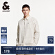 杰克·瓊斯（JACK&JONES）25年男裝長袖襯衫男士豎條紋商務(wù)休閑襯衣泡泡紗透氣春春秋薄外套 C45巖石色 常規(guī) S