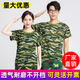 嬰佳福迷彩服套裝初高中大學生夏季海迷軍訓服全套男t恤短袖學校訓練服 草綠短袖【套裝+帽子+腰帶】 175 （適合120-130斤）
