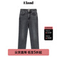 ELAND衣戀牛仔褲女直筒闊腿新復(fù)古回潮格雷系長褲夏季新款 灰色(15)Grey L 170
