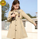 G.duck女童卡其色風(fēng)衣外套2026秋季新款中大童裝女孩英倫風(fēng)上衣兒童大衣 卡其色 140 cm 建議身高130-135cm9-10歲