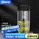 萬(wàn)象（WANXIANG）單層玻璃杯商務(wù)辦公杯大容量水杯男茶水分離杯創(chuàng)意車茶杯子帶杯蓋 U17-黑(容量隨機(jī))470ml 490ml