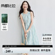 尚都比拉萊賽爾圓領(lǐng)無袖仙女連衣裙女夏季浪漫暈染印花裙度假風(fēng)氣質(zhì)中長裙