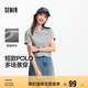 森馬（Semir）[商場(chǎng)同款]POLO衫女短款修身氣質(zhì)2025夏季繡花套頭衫101325115002
