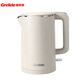 格來(lái)德HD1010熱水壺酒店1L容量燒水壺800-1000W低功率雙層防燙電水壺 1L 巖白色800W