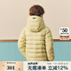 E·LAND KIDS衣戀【博主同款】90%鴨絨早春新品男女童休閑連帽羽絨服 L/Green淺綠色/41 150 cm