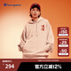 Champion【兔兔系列】 冠軍年新春款衛(wèi)衣膠印草寫LOGO連帽衛(wèi)衣男女 淺灰色 M
